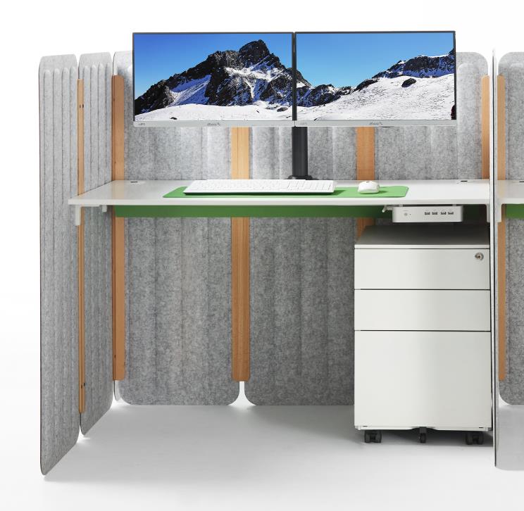 Office Furniture Desk Workstation Of PET Acoustic Screen