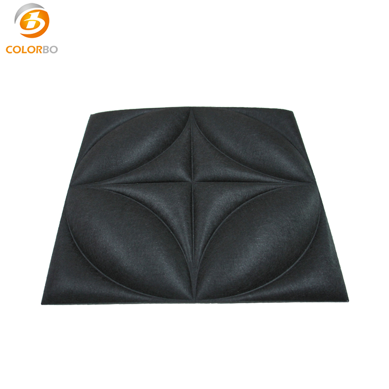 3D Type Patterns High Density PET Acoustic Panel for Wall