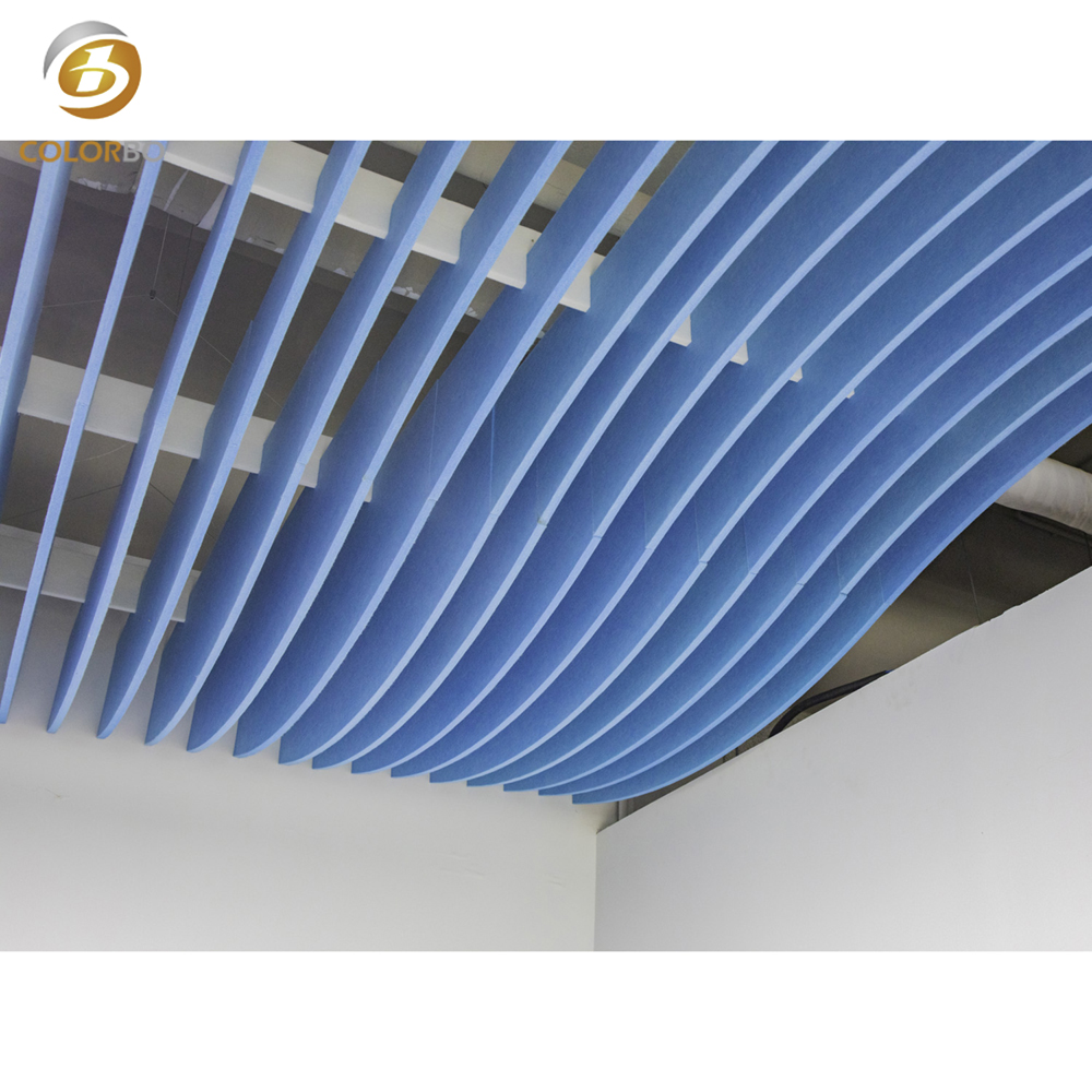 Easy Install Soundproof Ceiling PET ECO Acousrtic Panel 